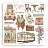 Stamperia Assortment Rub-Ons 6"X6" 6/Pkg Art of Traveling