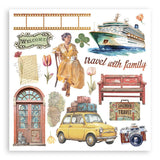 Stamperia Assortment Rub-Ons 6"X6" 6/Pkg Art of Traveling