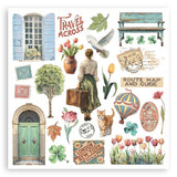 Stamperia Assortment Rub-Ons 6"X6" 6/Pkg Art of Traveling