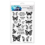 Simon Hurley create. Clear Stamps 6"X9" Blooming Butterflies