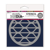 Dina Wakley MEdia Stencils 6"X6" Groovy Coaster
