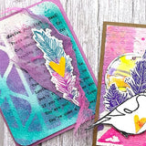 Dina Wakley MEdia Stencils 6"X6" Groovy Coaster