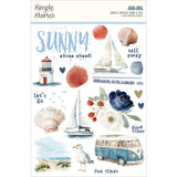 Simple Stories Rub Ons- Vintage Sand & Sea