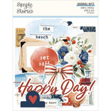 Simple Stories Journal Bits & Pieces Die Cuts - Vintage Sand & Sea