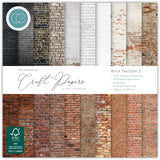 Craft Consortium Double-Sided Paper Pad 6"X6" 40/Pkg Brick Textures 2