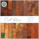Craft Consortium Double-Sided Paper Pad 12"X12" 30/Pkg Rust Textures