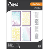Sizzix A5 Stencil 4PK by Vicki Boutin Stitched Florals