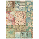 Stamperia Rice Paper Backgrounds A6 8/Pkg Oriental Garden