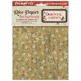 Stamperia Rice Paper Backgrounds A6 8/Pkg Oriental Garden