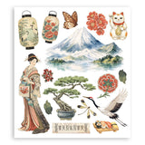 Stamperia Oriental Garden Rub-On Selection 8x9 - 6/Pkg