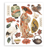 Stamperia Oriental Garden Rub-On Selection 8x9 - 6/Pkg