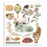Stamperia Oriental Garden Rub-On Selection 8x9 - 6/Pkg