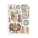 Stamperia A5 Washi Pad 8/Pkg Symphony
