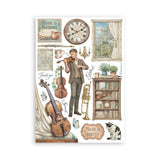 Stamperia A5 Washi Pad 8/Pkg Symphony