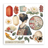 Stamperia Assortment Rub-On 6.1"x6.1" - 6/Pkg Oriental Garden