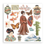 Stamperia Assortment Rub-On 6.1"x6.1" - 6/Pkg Oriental Garden