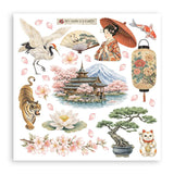 Stamperia Assortment Rub-On 6.1"x6.1" - 6/Pkg Oriental Garden
