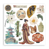 Stamperia Assortment Rub-On 6.1"x6.1" - 6/Pkg Oriental Garden
