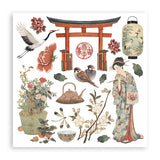 Stamperia Assortment Rub-On 6.1"x6.1" - 6/Pkg Oriental Garden