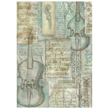Stamperia Rice Paper Backgrounds A6 8/Pkg Symphony