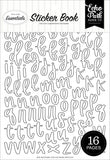 Echo Park Sticker Book-Black And White Alpha