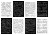 Echo Park Sticker Book-Black And White Alpha