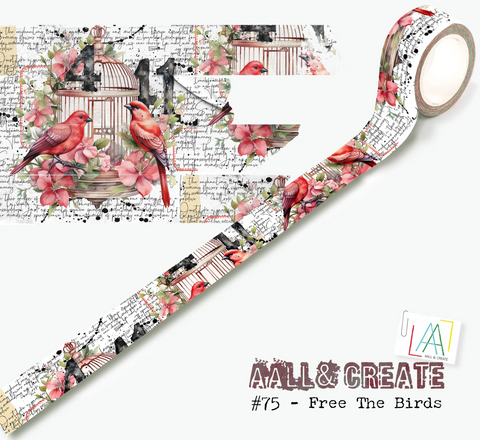 AALL & CREATE #75 - WASHI TAPE - FREE THE BIRDS