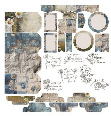 Simply Stated Denim & Daisies Essentials Ephemera