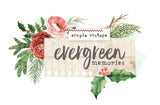Simple Vintage Evergreen Memories - Stamps