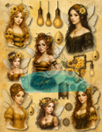 Le Chaos Créatif- album collage- Les fées du collage – Les abeilles, vol. 1