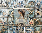 Scrapbook Resource Co – 7 x 6 Inches Paper Pad - Blue Dreams