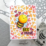 Honey Bee Stamps Fluttering Hearts Cover Plate - Honey Cuts