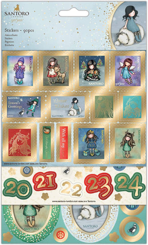Santoro Gorjuss My Winter Friend Waterfall Sticker Set (90Pcs)