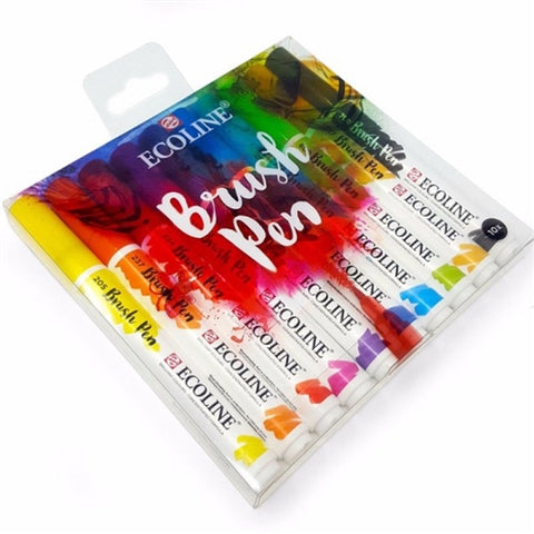 Ecoline Brush Marker Sets - 10-Pen Set