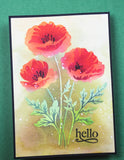 Memory Box Playful Poppies Clear Stamp Set