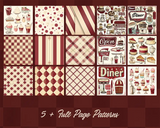 Scrapbook Resource Co – 7 x 6 Inches Paper Pad - The Diner