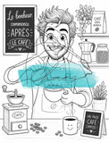 Le Chaos Créatif Coloriage Oh oui! Café cartes à colorier