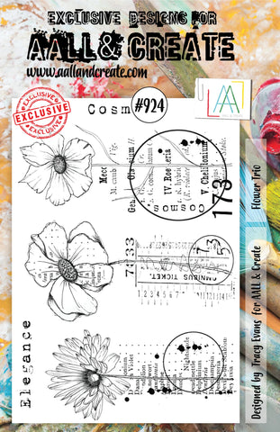 AALL & Create #924 - A5 STAMP SET - FLOWER TRIO