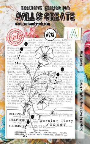 AALL & Create #928 - A7 STAMP SET - FLOWER PRESS