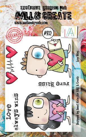 AALL & Create #932 - A7 STAMP SET - LOVE WINS