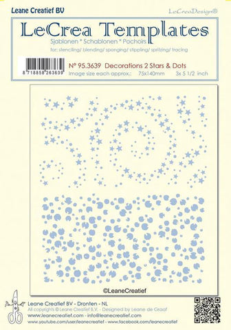 Leann Creatief LeCrea Stencil decorations 2. Stars & Dots