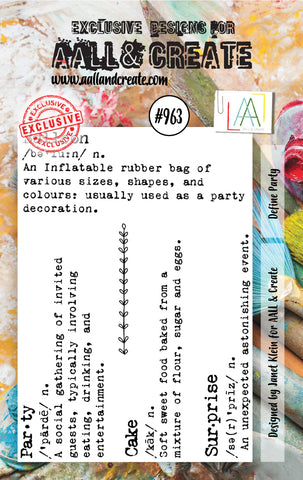 AALL & CREATE #963 - A7 STAMP SET - DEFINE PARTY