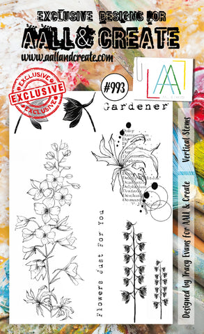 AALL & Create #993 - A6 STAMP SET - VERTICAL STEMS
