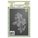 Lisa Horton Crafts Layering Stencils and Embossing Folder Bundle - Trailing Christmas Poinsettia