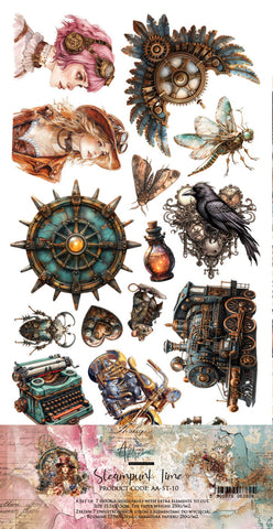 Alchemy of Art - 6X12 Extras Paper Set, Steampunk Time