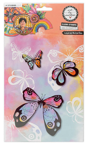 Art By Marlene Clear Stamp Layered Butterflies