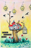 Art By Marlene Clear Stamp A Bird Mansion Art by Marlene 8 Pieces