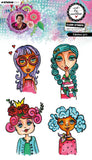 Studio Light Art by Marlene Clear Stamp Fabulous Girls Art by Marlene 4 Pieces