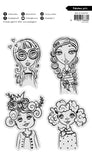 Studio Light Art by Marlene Clear Stamp Fabulous Girls Art by Marlene 4 Pieces