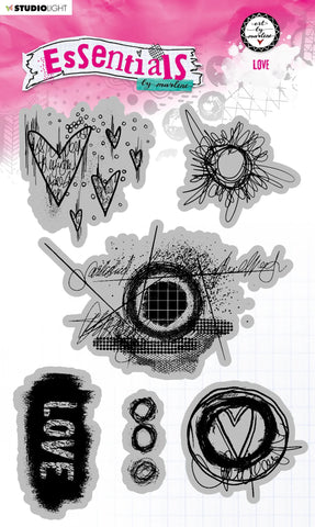 Studio Light Art by Marlene Cling Stamp Love Essentials